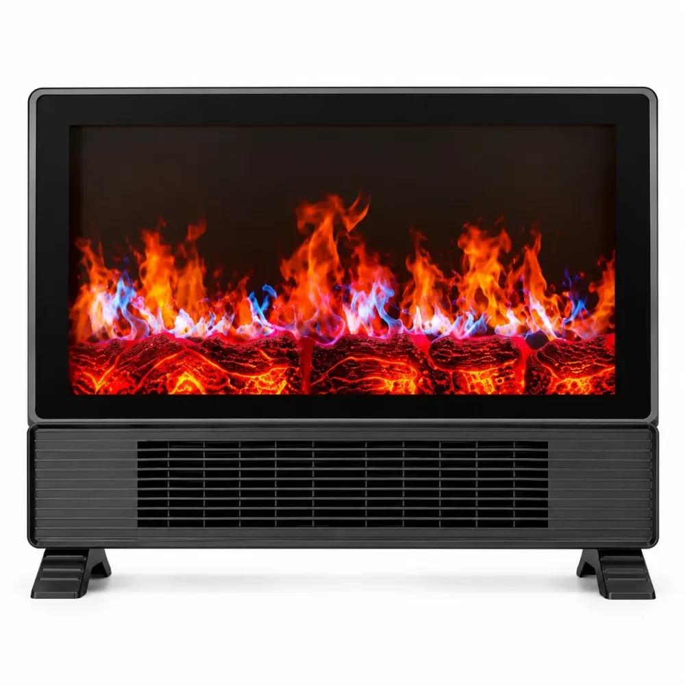 Портативний електрокамін-обігрівач Flame Heater з ефектом полум’я та пультом