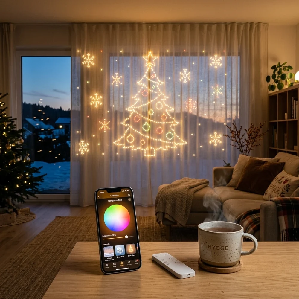 Розумна Smart-гірлянда штора SFK-08 3х2 м на 400 LED