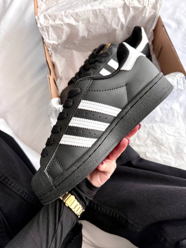 Adidas Superstar Black White 3