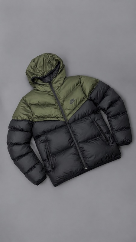 Пуховик Nike Storm-Fit чорно-оливковий