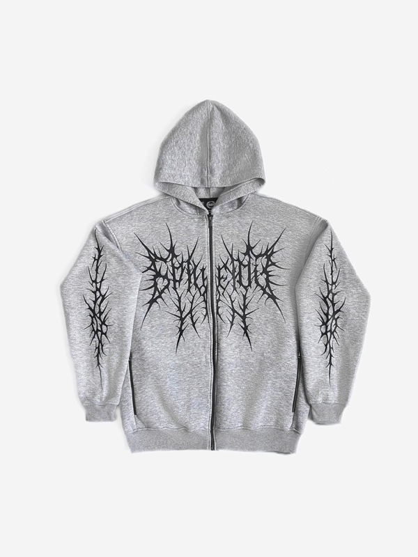 Зіп-худі Yarm Gothic, фліс, сіра
