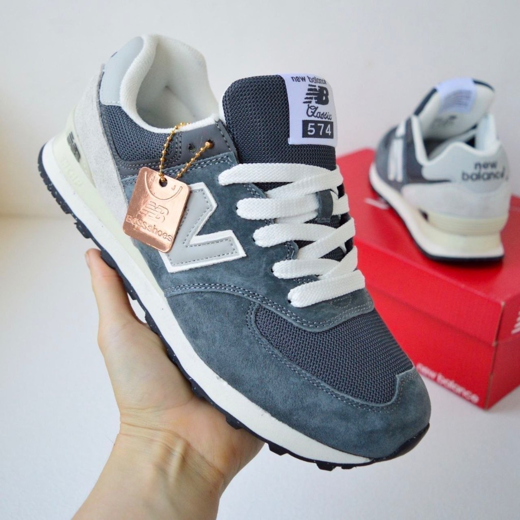 New Balance 574 Dark Grey White 2